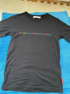 earth music&ecology короткий рукав футболка украшен блестками чёрный размер 0(s~M примерно?)