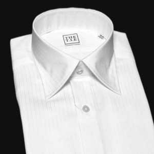 新品[ネコポス可] T.I.E gotairiku 38-82 日本製 Mサイズ 五大陸 ワイシャツ 長袖 イージーケア シャドーストライプ ドレスシャツ 380407