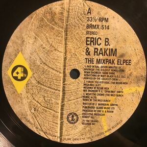 Eric B. & Rakim / The Mixpak Elpee UKオリジナル盤EP