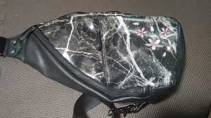  Sakura * marble pattern shoulder * body bag 