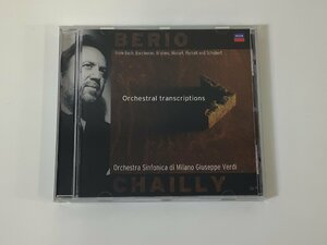 【CD】Berio・Orchestral transcriptions・Chailly /シャイー/【ta05a】