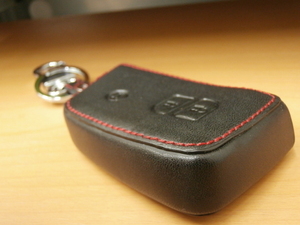  exclusive use smart key case 6 black red Lexus / original leather 40 series latter term LS460/LS460L/LS600h/LS600hl smart key key case design original 