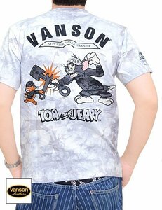 vanson×TOM＆JERRYコラボ 天竺半袖Tシャツ◆vanson タイダイMサイズ TJV-2229 バンソン ヴァンソン トムとジェリー 刺繍