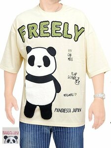 足ぶらパンダBIG Tシャツ◆PANDIESTA JAPAN イエローMサイズ 582470 パンディエスタジャパン パンダ 男女兼用