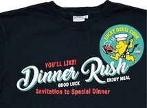 DINNER RUSH半袖Tシャツ◆TEDMAN/テッドマン ブラックSサイズ（サイズ38）TDSS-493 エフ商会 アメカジ コックさん 料理 クッキング_画像2