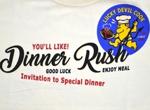 DINNER RUSH半袖Tシャツ◆TEDMAN/テッドマン ホワイトXLサイズ（サイズ44）TDSS-493 エフ商会 アメカジ コックさん 料理 クッキング_画像2