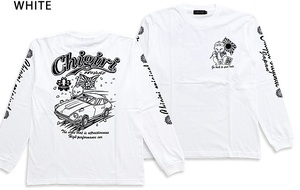 チギリジャパン長袖Tシャツ◆CHIGIRI ホワイトMサイズ CHL43-591 和柄 和風 ロングTシャツ 2000GT 旧車 ちぎり CHIGIRI