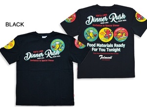 DINNER RUSH半袖Tシャツ◆TEDMAN/テッドマン ブラックSサイズ（サイズ38）TDSS-493 エフ商会 アメカジ コックさん 料理 クッキング