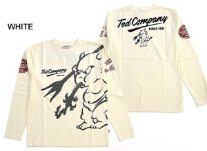 BIG TEDMAN長袖Tシャツ◆TEDMAN/テッドマン ホワイトSサイズ（サイズ38）TDLS-337 エフ商会 efu アメカジ ロングTシャツ ロンT