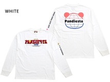 ワールドマップパンダロングTシャツ◆PANDIESTA JAPAN ホワイトXXLサイズ 561356 パンディエスタジャパン 長袖Tシャツ ロンT 刺繍_画像1