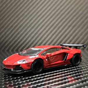 希少品 MINI GT 1/64 LB WORKS ランボルギーニ アヴェンタドール 紅 R Red Lamborghini Aventador リバティウォーク