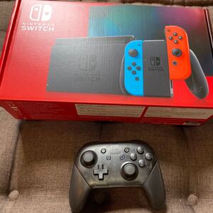 新型 ニンテンドースイッチ プロコントローラー セットNintendo Switch ネオンブルー ネオンレッド