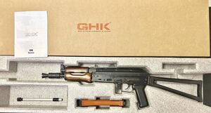 GHK AKS74U クリンコフ ガスブローバック リアルウッド　 ヘパイストスマガジン 中古美品 箱あり 室内使用　キズ漏れ無し