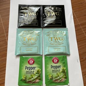 TWG Organic Sencho-2袋 ,English Brearkfast2,-2袋、ミント-2袋、はちみつ紅茶2袋
