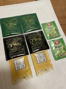 TWG sencha-2,TWG Darjeeling-2,はちみつ紅茶-2,Pepermint-2 合計8袋