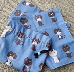 ランチョンマット 巾着袋 ねこ