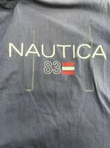 ★△ NAUTICA ノーティカ メンズ トップス 半袖Tシャツ ネイビー Lサイズ プリントTシャツ 綿100% デサント _画像4