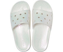 24cm Classic Crocs Iridescent Slide クラシック クロックス イリディセント スライド ホワイト white M6W8 新品_画像2