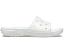 24cm Classic Crocs Iridescent Slide クラシック クロックス イリディセント スライド ホワイト white M6W8 新品_画像3