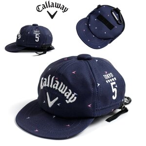 新品 キャロウェイ キャップ型 ボールポーチ ボールケース Callaway ゴルフ GOLF ケース ボールホルダー ボール入れ 紺 ネイビー ◆NS033