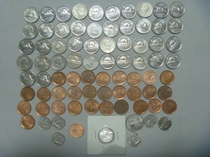 古銭 銀貨 カナダ連邦100周年 記念硬貨 等 カナダ コイン 80枚セット 外国 貨幣 硬貨 外国銭 まとめ売り