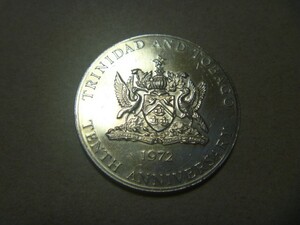 古銭 記念硬貨 トリニダード・トバゴ 独立10周年 記念貨幣 1ドル 発行枚数9700枚 コイン 外国貨幣 外国銭 同梱割引あり