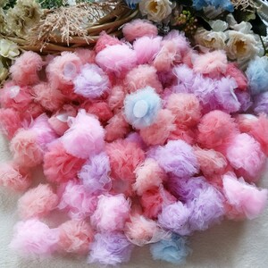 モチーフ 材料 手作り パーツ ヘアゴム ハンドメイド 花モチーフ 花ボール5