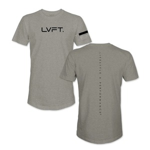 【USED品/メーカー直輸入正規品】 LIVE FIT. APPAREL リブフィット LXP ロング丈 Tシャツ USサイズ:S グレー ★ ジムウェア/フィジーク