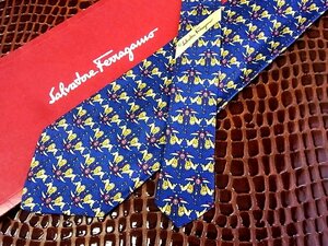 ♪今週の特売980円～♪1115♪良品【Ferragamo】フェラガモ【獅子 ライオン 柄】ネクタイ♪