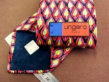 ♪26709C♪良品【葉っぱ 植物 柄】ウンガロ【ungaro】ネクタイ_画像2