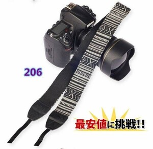 ゆうメール可 一眼レフ/ミラーレス用 カメラネック ストラップ 206 Canon Nikon Sony leica olympus OM-D 用 カメラ ストラップ 最安