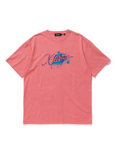 新品 XLARGE エクストララージ Tシャツ S ピンク ロゴ カットソー S/S TEE AIRBRUSHD LOGO