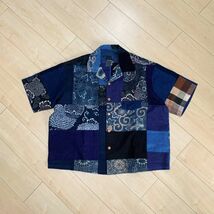 visvim FREE EDGE SHIRT リメイク　パッチワーク　ビズビム　アロハシャツ　半袖シャツ　サイズ4_画像2