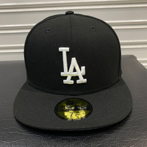 USA正規品 【7.3/8】 Newera ニューエラ 59FIFTY ブラックエディション LA ロサンゼルス Dodgers ドジャース 黒 MLB キャップ 帽子_画像2