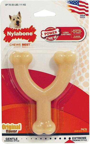 送料無料 ナイラボーン ウィッシュボーン Y字 小 レギュラー Nylabone 犬用 噛むおもちゃ ペット用品 ワンちゃん用 チキン風味 ガム