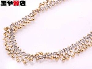  mirror ball beautiful goods screw necklace K14WG pt850 K18YG platinum yellow gold 