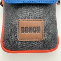 1円〜【極美品】COACH コーチ PACER コンバーチブル ショルダーバッグ ポーチ メンズ レディース レザー 本革 マルチカラー クロスボディ_画像3