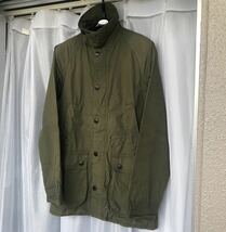 復刻 初期灯台ロゴ★Barbour / BEDALE Mセージグリーン★2012春夏 ノンワックス ビデイル バブアー/ノンオイル コットン カーキ ジャケット_画像5