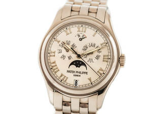 *PATEK-PHILIPPE* Patek Philip 5036/1Ganyuaru calendar moon phase K18WG top class wristwatch!! hard-to-find!!