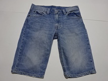 ●リーバイス LEVI'S デニムハーフパンツ 502 W34 革パッチ●0705●_画像1