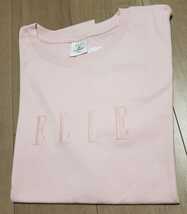 XLサイズ 新品 未使用 ELLE コラボ 刺繍ロゴ 半袖 Tシャツ ピンク 綿100 送料無料_画像2