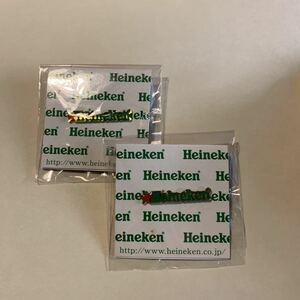 ハイネケン Heinekenピンズ 2個セット②[ロゴマークタイプ]未開封未使用美品 プロモーション用非売品 ビール ノベルティグッズ