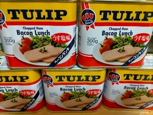【チューリップ】ベーコン ランチ ポーク ランチョン ミート３００ｇ×5缶 TULIP Bacon Lunch