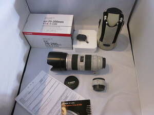 中古動作品 Canon キヤノン EF70-200mm F2.8 L IS USM レンズ＋EXTENDER、EF1.4ｘ付
