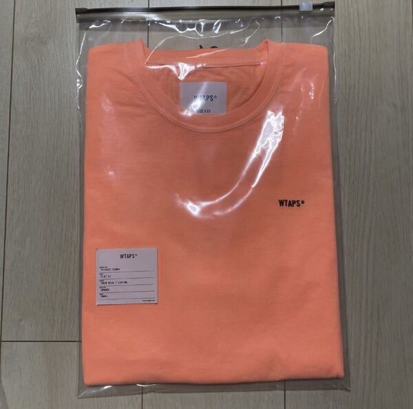 新品 21SS WTAPS FLAT 01 / CREW NECK / COTTON ダブルタップス orange S オレンジ Tシャツ TEE