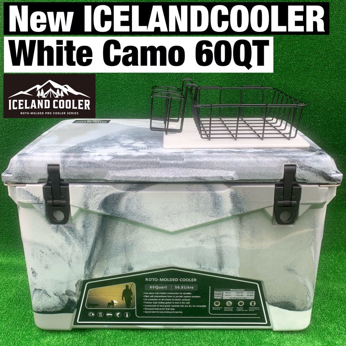 保障 黒 New ICELANDCOOLER アイスランドクーラーボックス 35QT ad