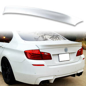 純正色塗装 ABS製 トランクスポイラー BMW用 5シリーズ F10 セダン用 ポン付け カラーコード：300 QTS-27926