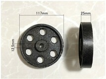 【2個セット】■鉄車輪のみ■ トローリーテーブル 男前 アイアンホイール DIY インテリア 車輪付き ヴィンテージ インダストリアル　_画像2