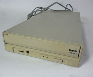 トレイが出ません Logitec SCD-200 CD-ROMドライブ SCSI ロジテック ジャンク 1994