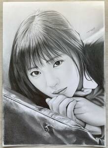 乃木坂46 与田祐希 No.1手描きイラスト 鉛筆画 A4